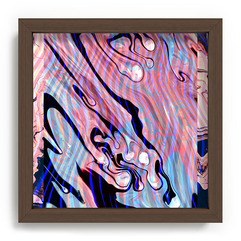 83 Oranges Focus Abstract Marble Texture Recessed Framing Square