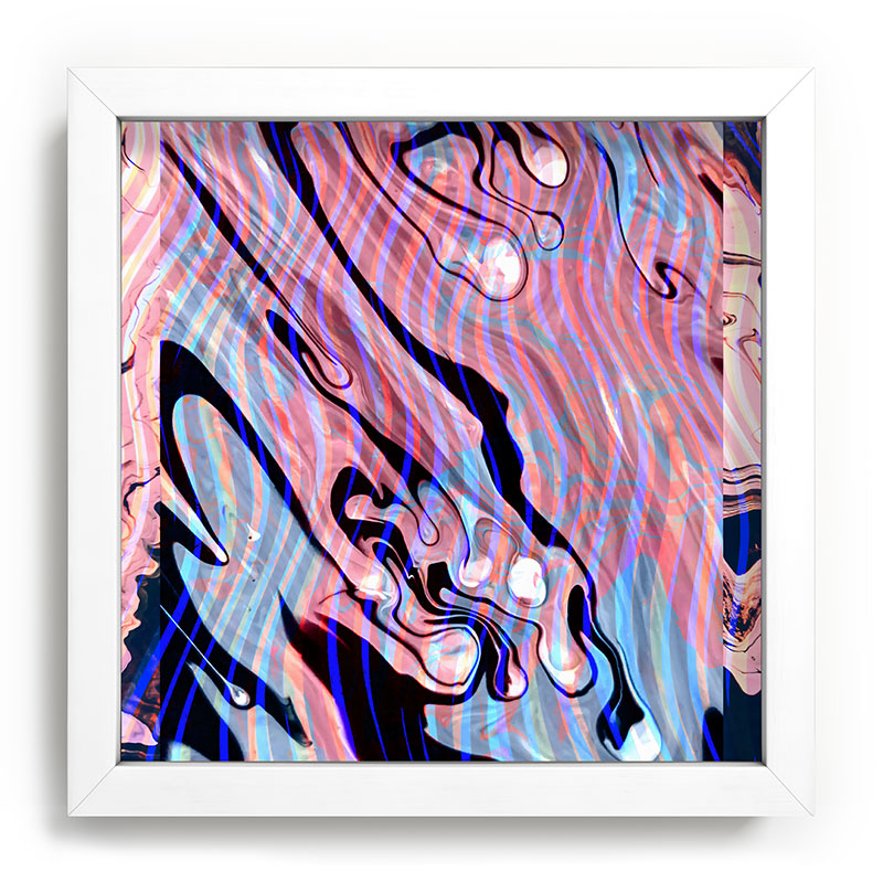 83 Oranges Focus Abstract Marble Texture Recessed Framing Square