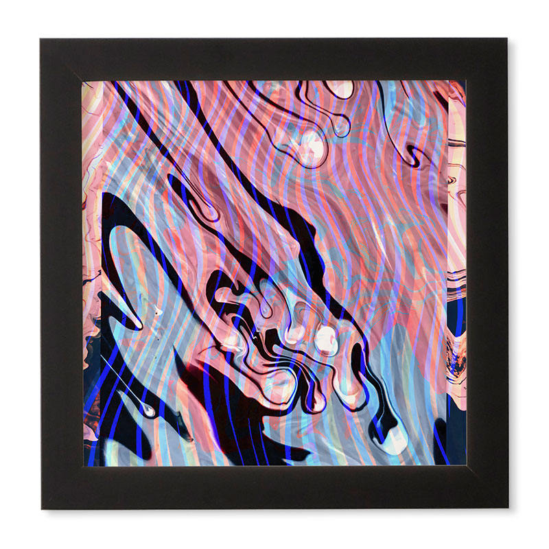 83 Oranges Focus Abstract Marble Texture Framed Wall Art