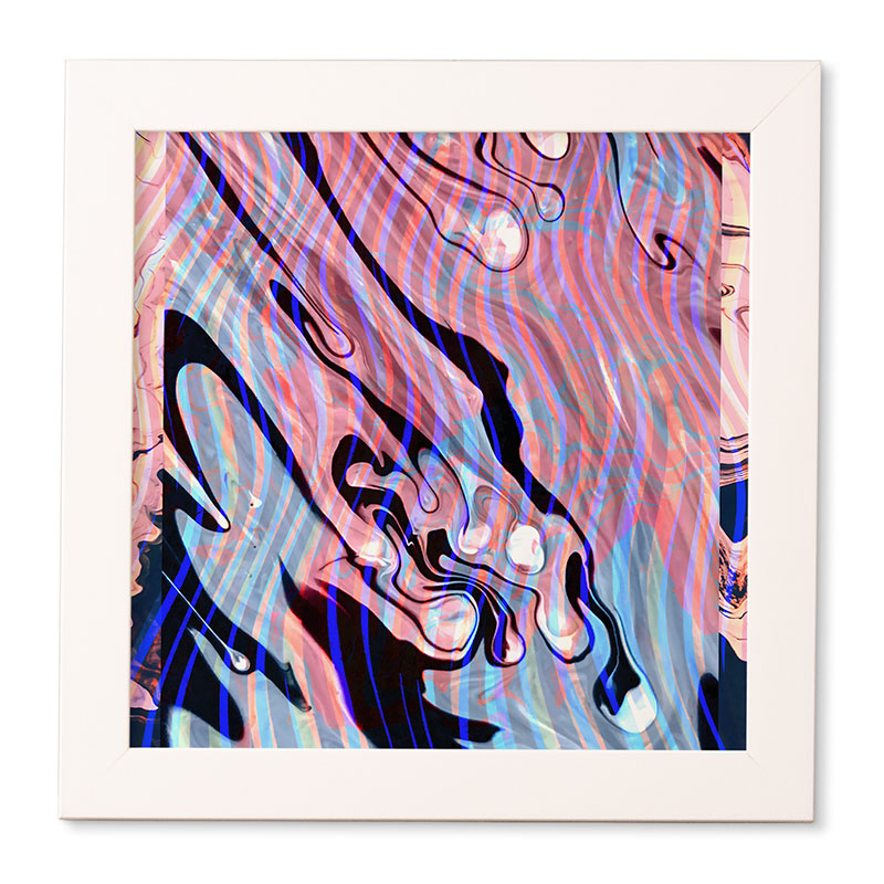 83 Oranges Focus Abstract Marble Texture Framed Wall Art