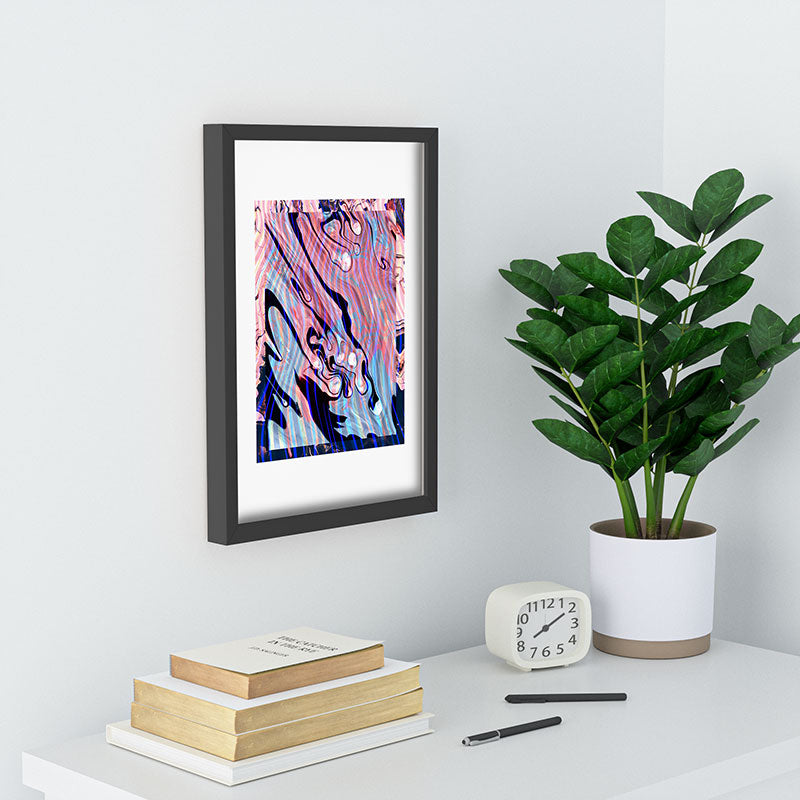 83 Oranges Focus Abstract Marble Texture Recessed Framing Rectangle