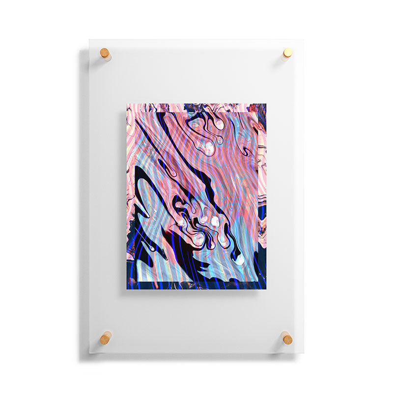 83 Oranges Focus Abstract Marble Texture Floating Acrylic Print