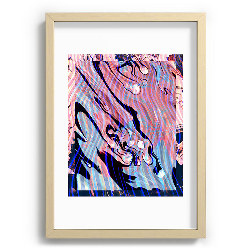 83 Oranges Focus Abstract Marble Texture Recessed Framing Rectangle