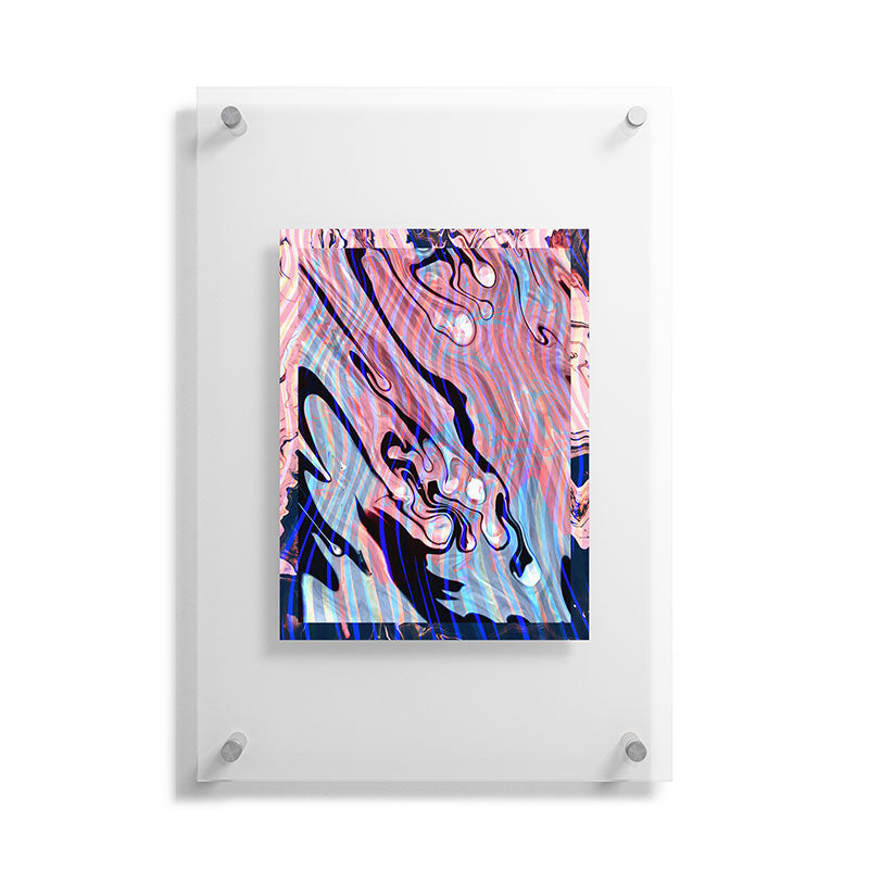 83 Oranges Focus Abstract Marble Texture Floating Acrylic Print