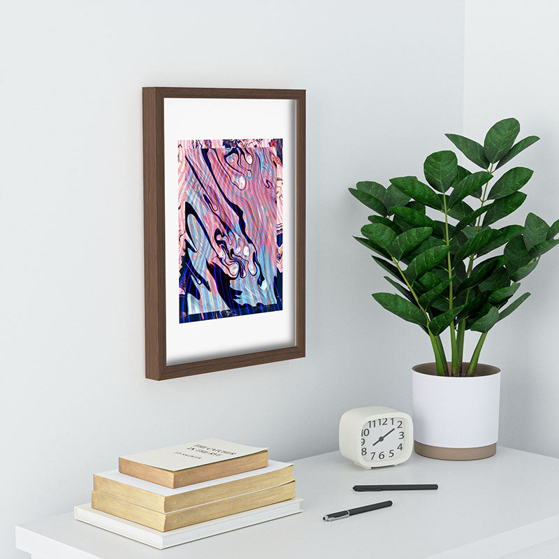 83 Oranges Focus Abstract Marble Texture Recessed Framing Rectangle