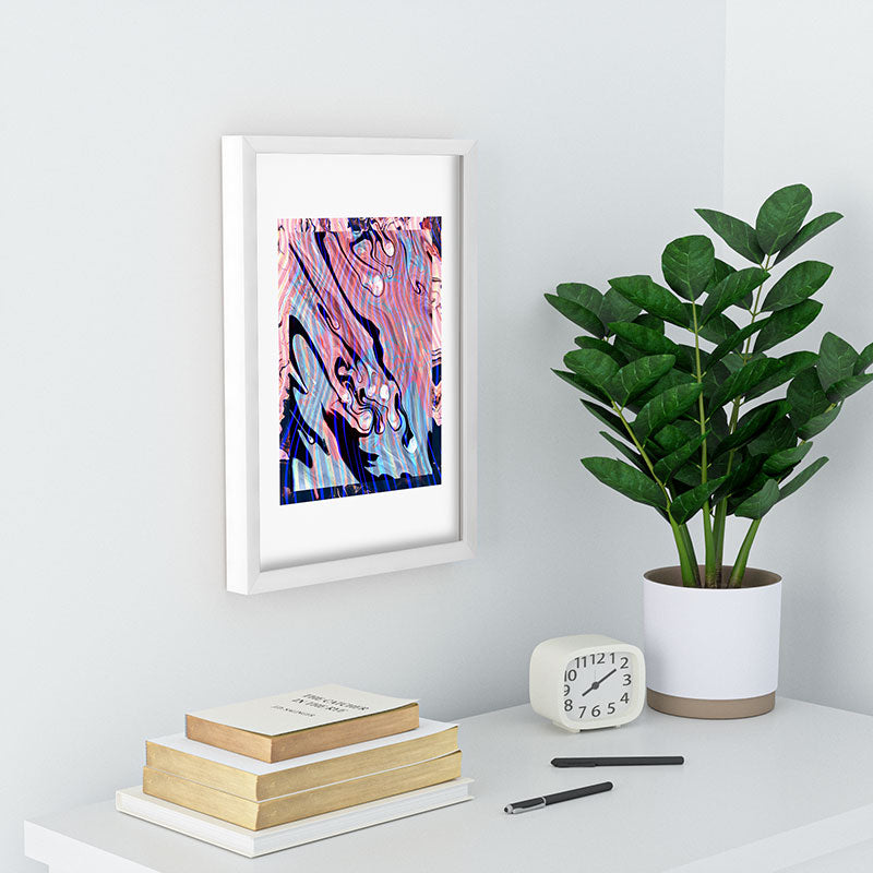 83 Oranges Focus Abstract Marble Texture Recessed Framing Rectangle