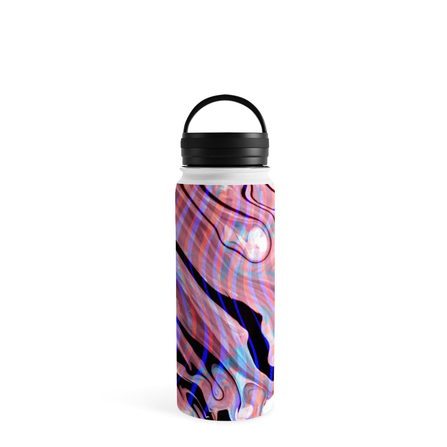 83 Oranges Focus Abstract Marble Texture Water Bottle