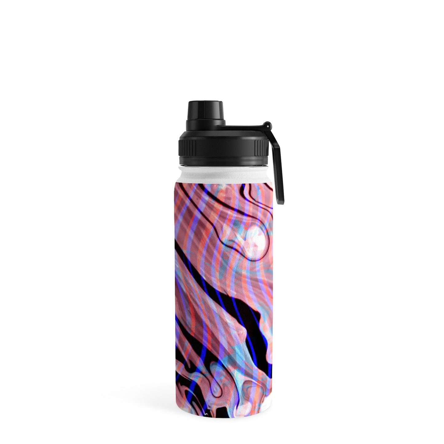 83 Oranges Focus Abstract Marble Texture Water Bottle