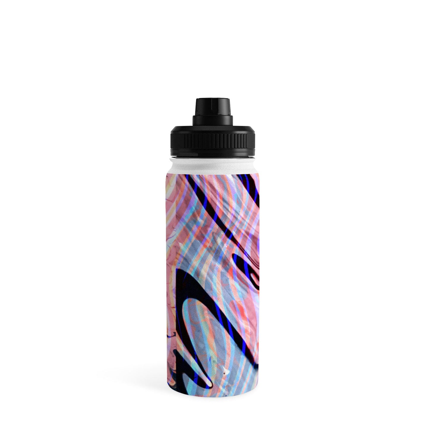 83 Oranges Focus Abstract Marble Texture Water Bottle