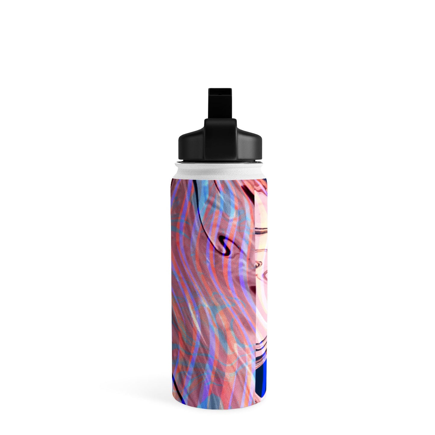 83 Oranges Focus Abstract Marble Texture Water Bottle