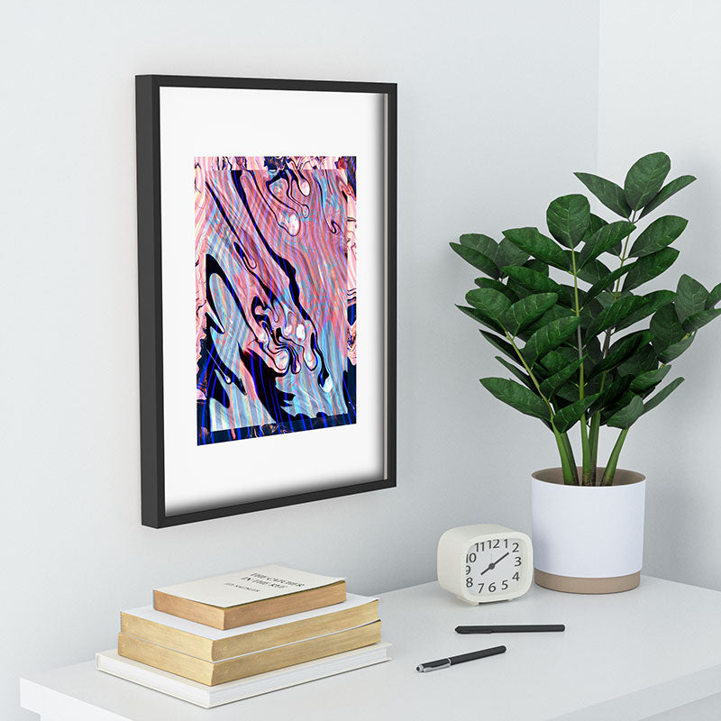 83 Oranges Focus Abstract Marble Texture Recessed Framing Rectangle