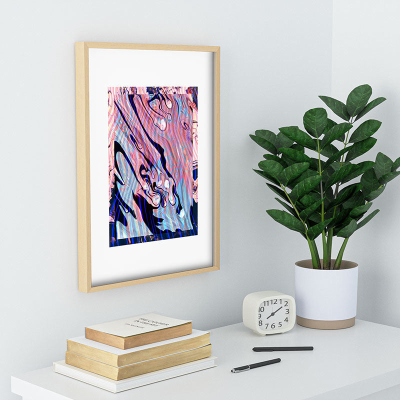 83 Oranges Focus Abstract Marble Texture Recessed Framing Rectangle