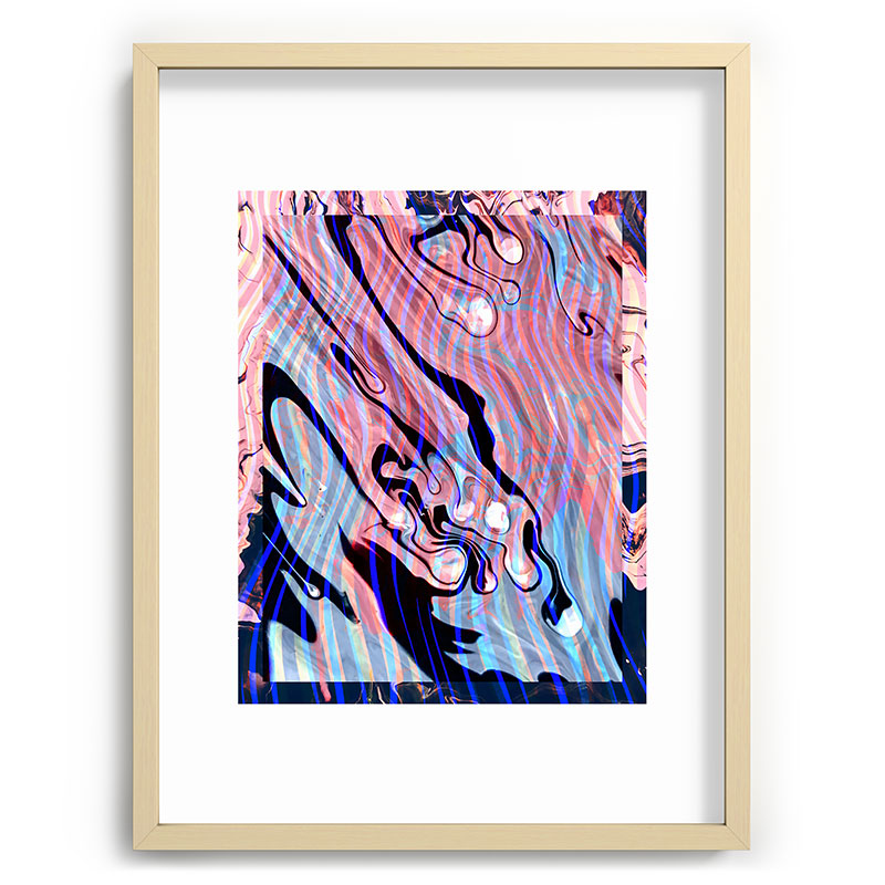 83 Oranges Focus Abstract Marble Texture Recessed Framing Rectangle