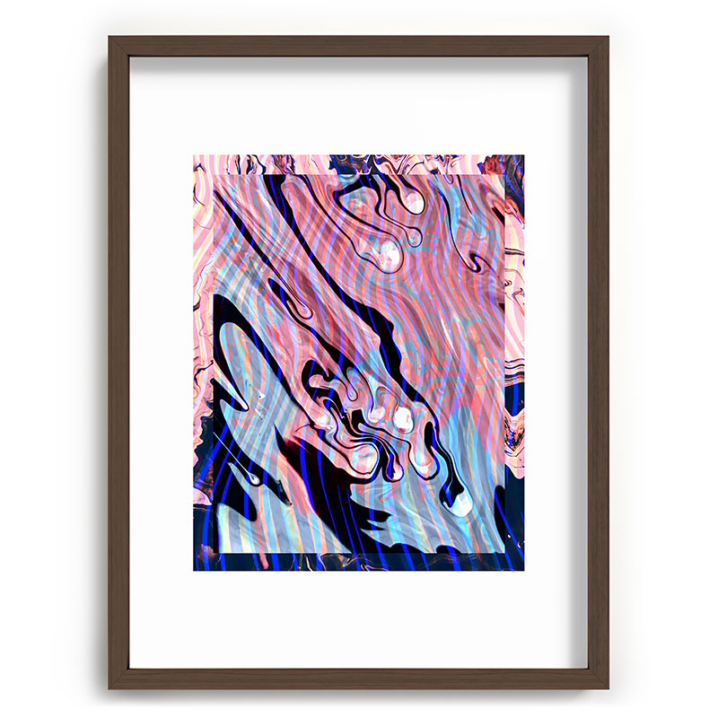 83 Oranges Focus Abstract Marble Texture Recessed Framing Rectangle