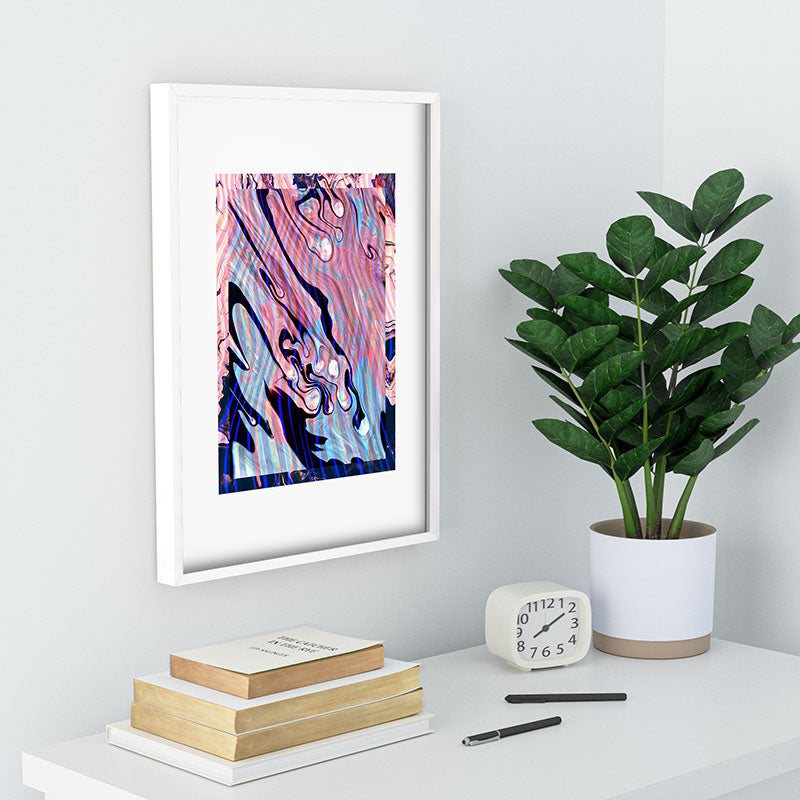 83 Oranges Focus Abstract Marble Texture Recessed Framing Rectangle