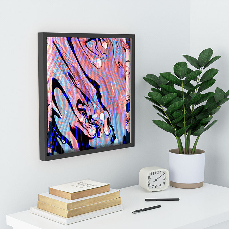 83 Oranges Focus Abstract Marble Texture Recessed Framing Square