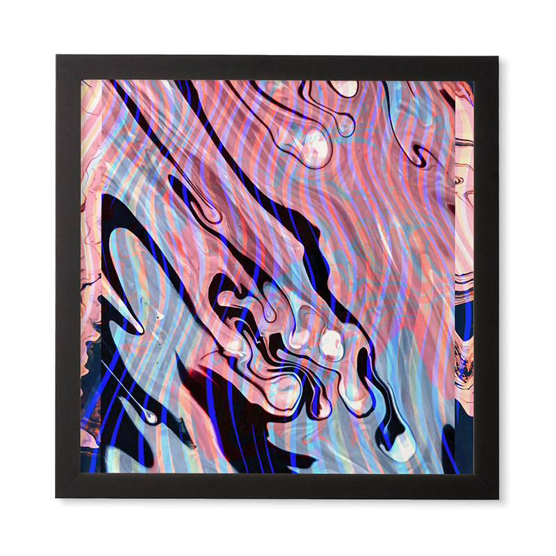 83 Oranges Focus Abstract Marble Texture Framed Wall Art