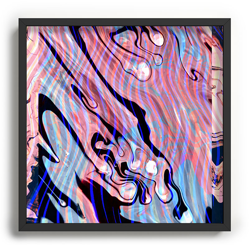 83 Oranges Focus Abstract Marble Texture Recessed Framing Square