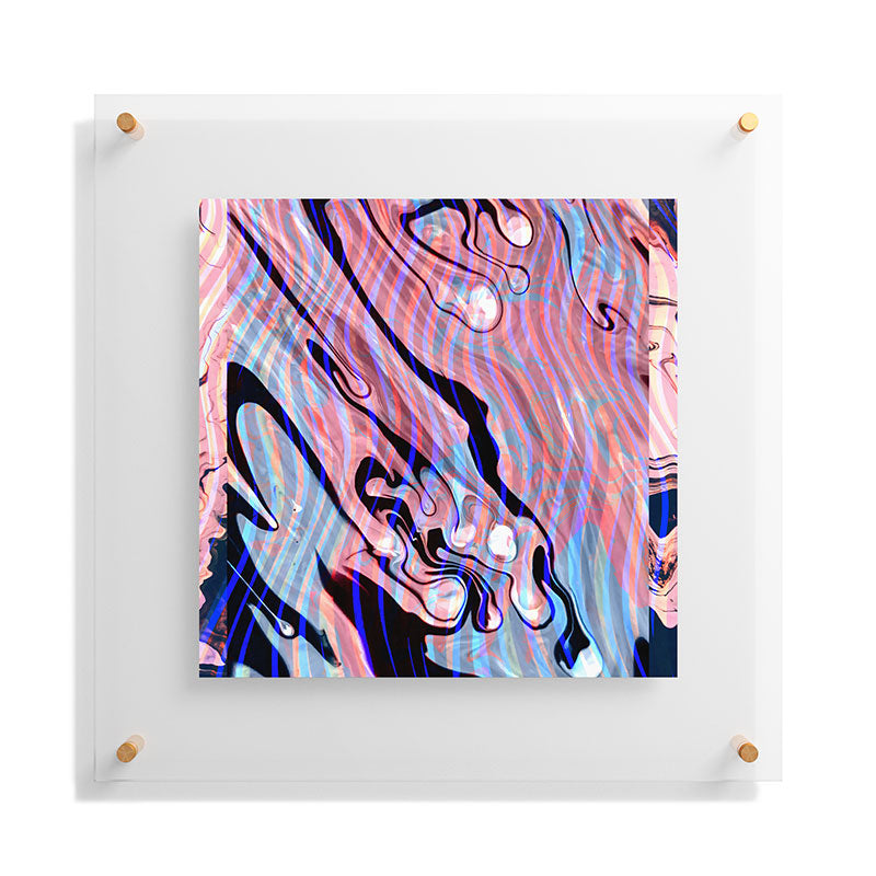 83 Oranges Focus Abstract Marble Texture Floating Acrylic Print