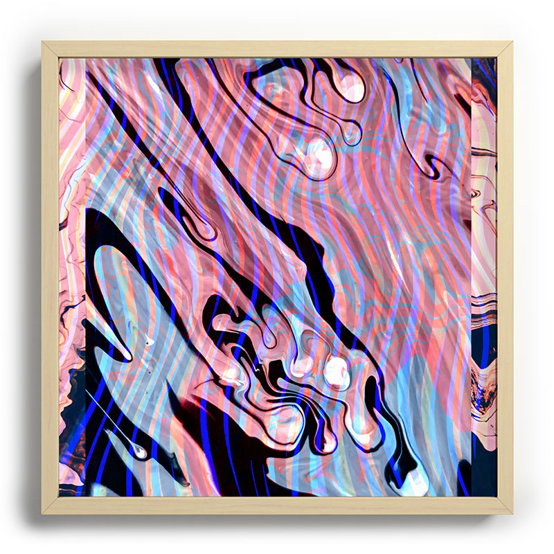 83 Oranges Focus Abstract Marble Texture Recessed Framing Square