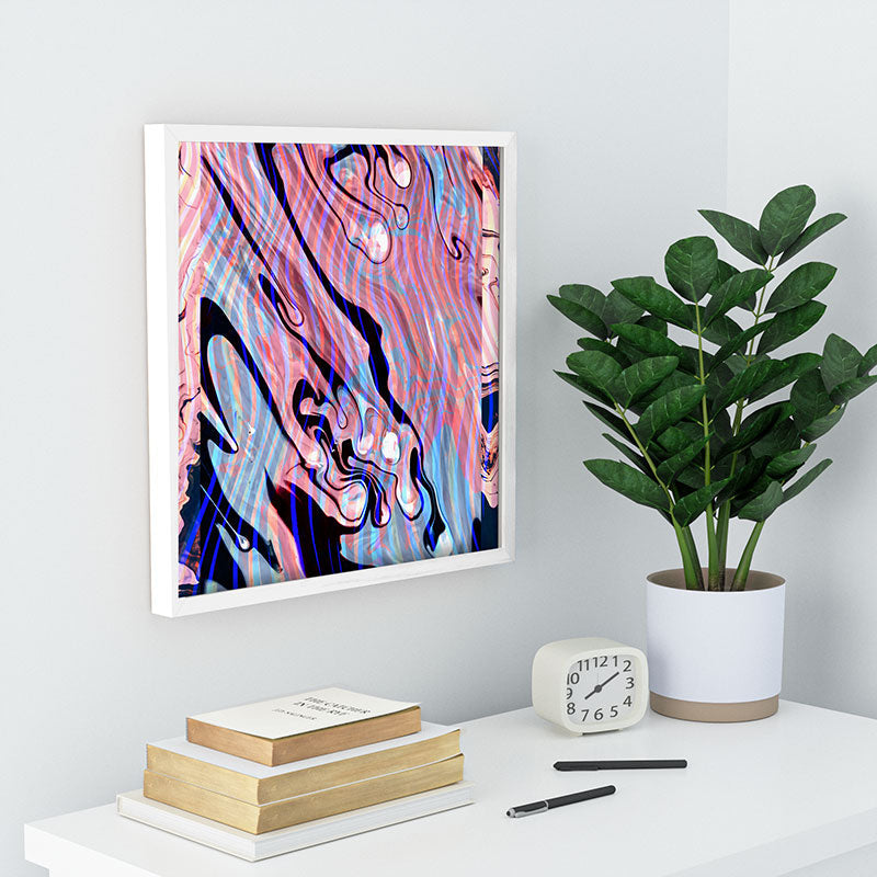 83 Oranges Focus Abstract Marble Texture Recessed Framing Square