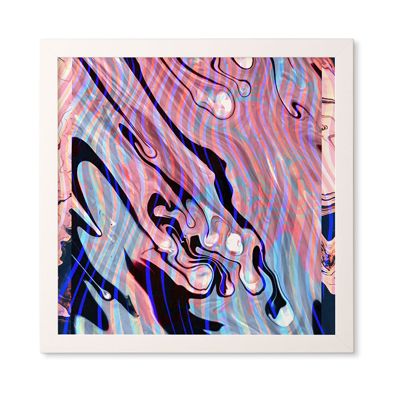 83 Oranges Focus Abstract Marble Texture Framed Wall Art