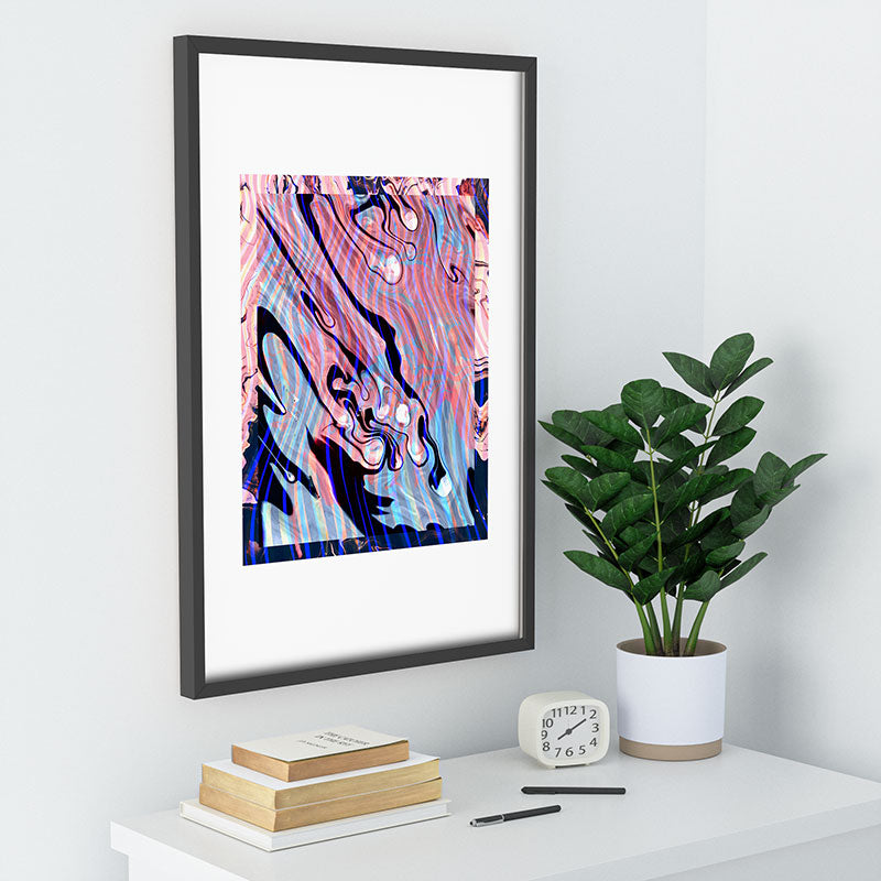 83 Oranges Focus Abstract Marble Texture Recessed Framing Rectangle