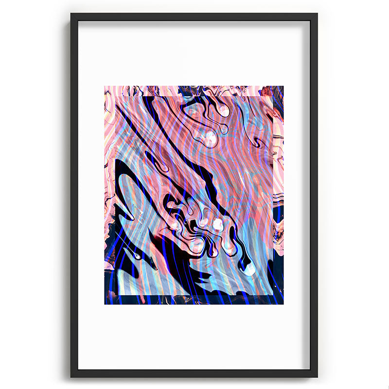 83 Oranges Focus Abstract Marble Texture Recessed Framing Rectangle