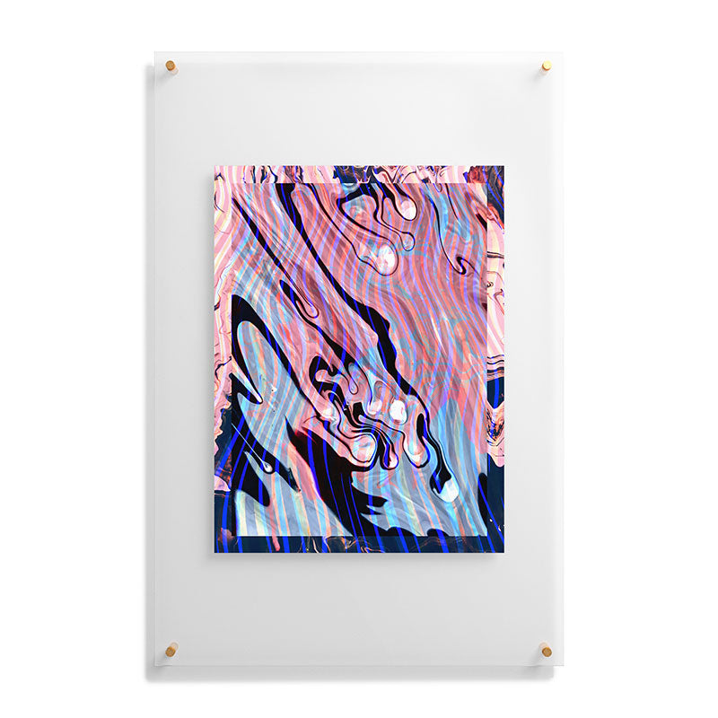 83 Oranges Focus Abstract Marble Texture Floating Acrylic Print