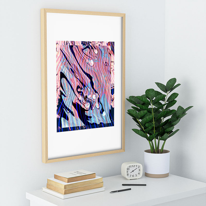 83 Oranges Focus Abstract Marble Texture Recessed Framing Rectangle