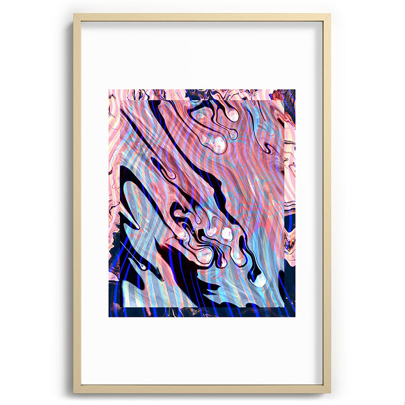 83 Oranges Focus Abstract Marble Texture Recessed Framing Rectangle