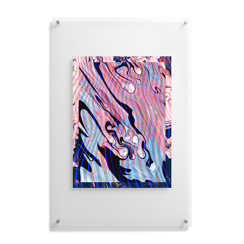 83 Oranges Focus Abstract Marble Texture Floating Acrylic Print