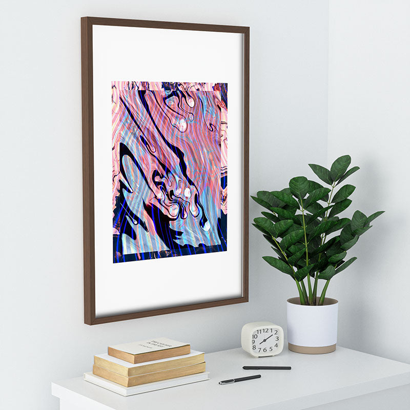 83 Oranges Focus Abstract Marble Texture Recessed Framing Rectangle