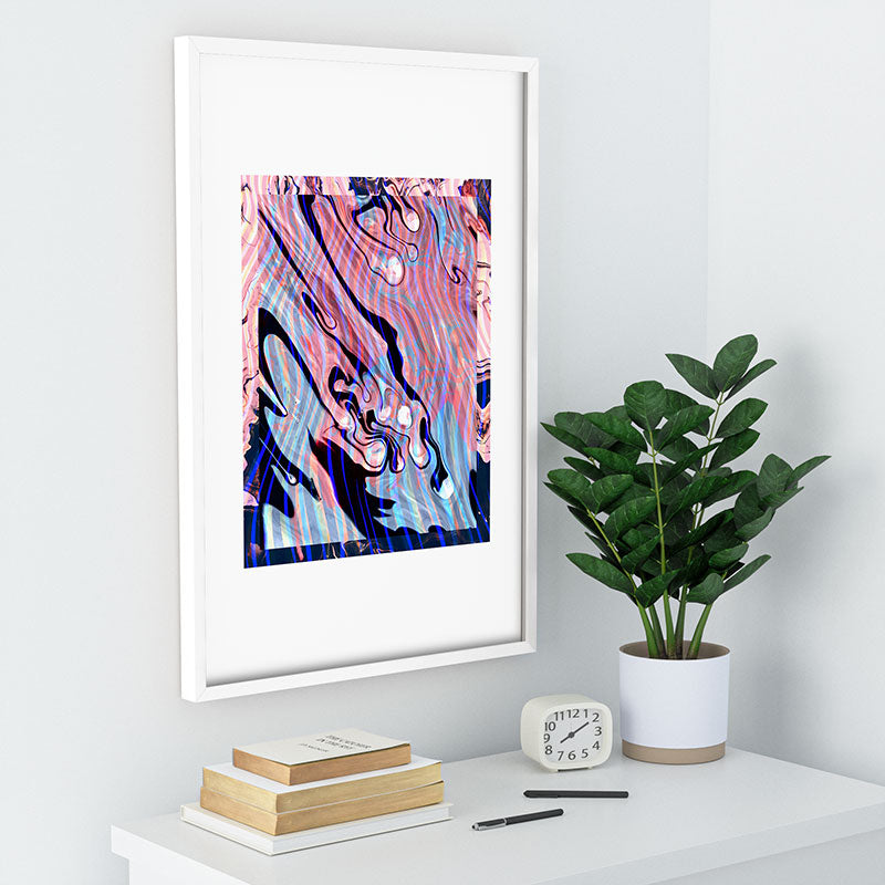 83 Oranges Focus Abstract Marble Texture Recessed Framing Rectangle