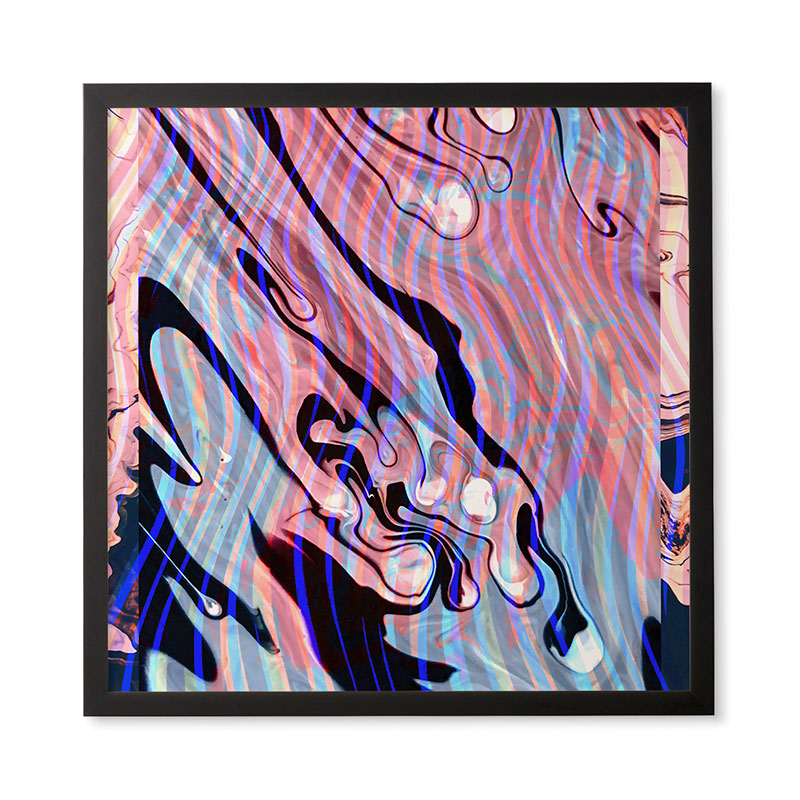 83 Oranges Focus Abstract Marble Texture Framed Wall Art