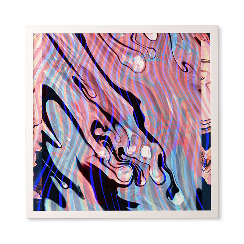 83 Oranges Focus Abstract Marble Texture Framed Wall Art