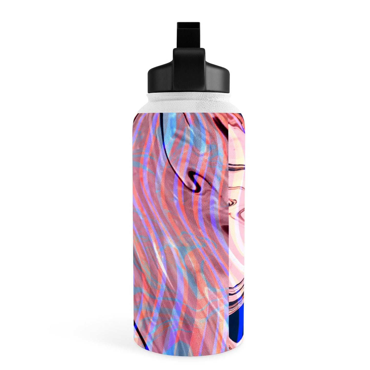 83 Oranges Focus Abstract Marble Texture Water Bottle