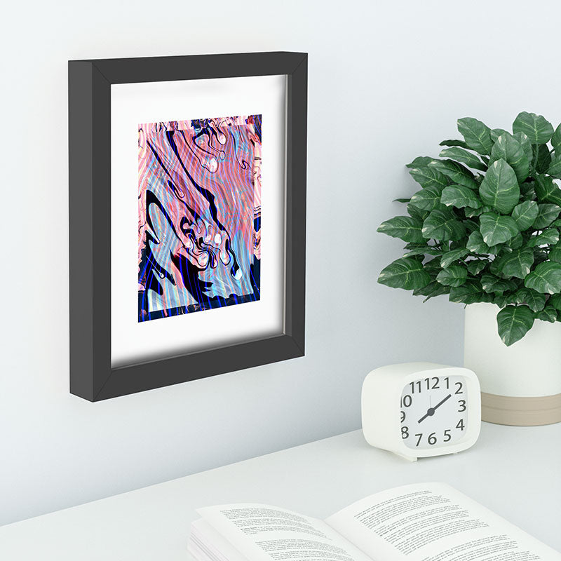 83 Oranges Focus Abstract Marble Texture Recessed Framing Rectangle