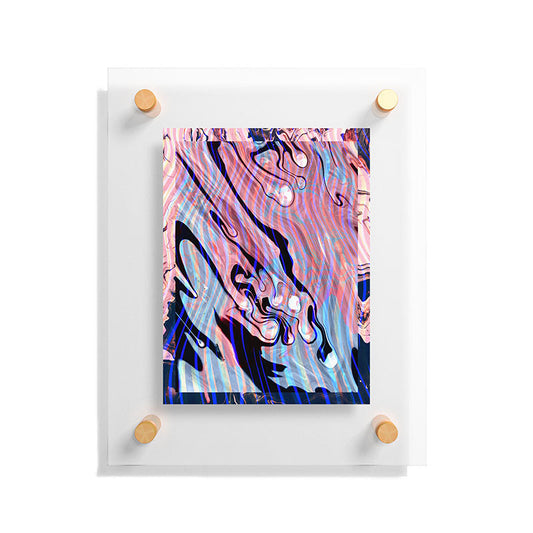 83 Oranges Focus Abstract Marble Texture Floating Acrylic Print