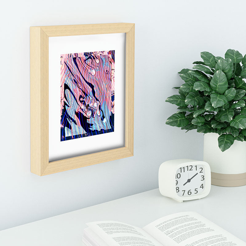 83 Oranges Focus Abstract Marble Texture Recessed Framing Rectangle