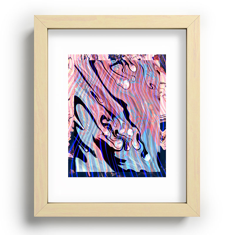 83 Oranges Focus Abstract Marble Texture Recessed Framing Rectangle