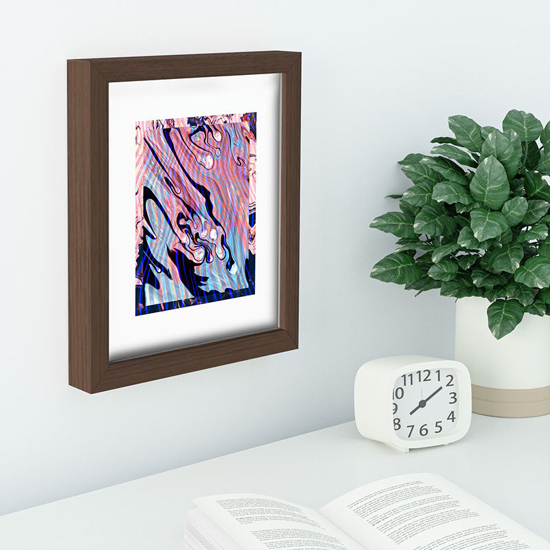 83 Oranges Focus Abstract Marble Texture Recessed Framing Rectangle