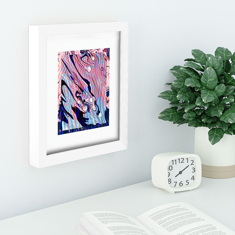 83 Oranges Focus Abstract Marble Texture Recessed Framing Rectangle