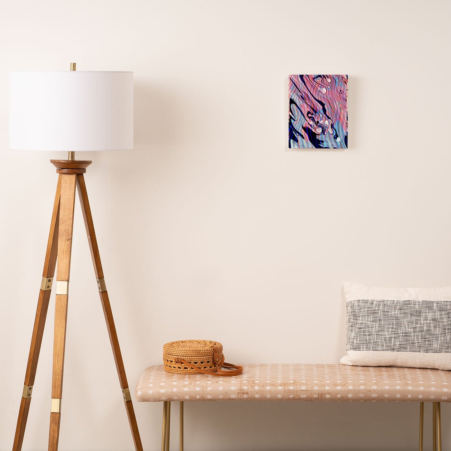 83 Oranges Focus Abstract Marble Texture Art Canvas