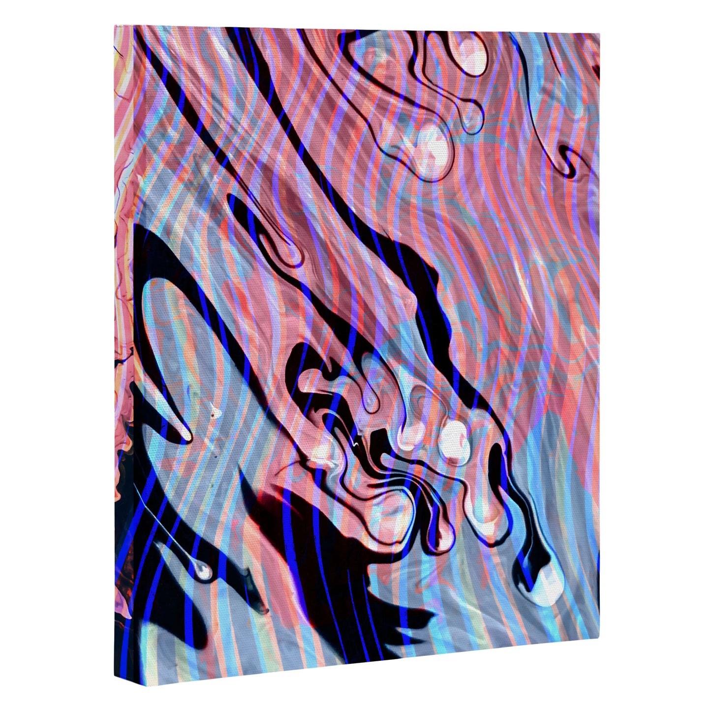 83 Oranges Focus Abstract Marble Texture Art Canvas