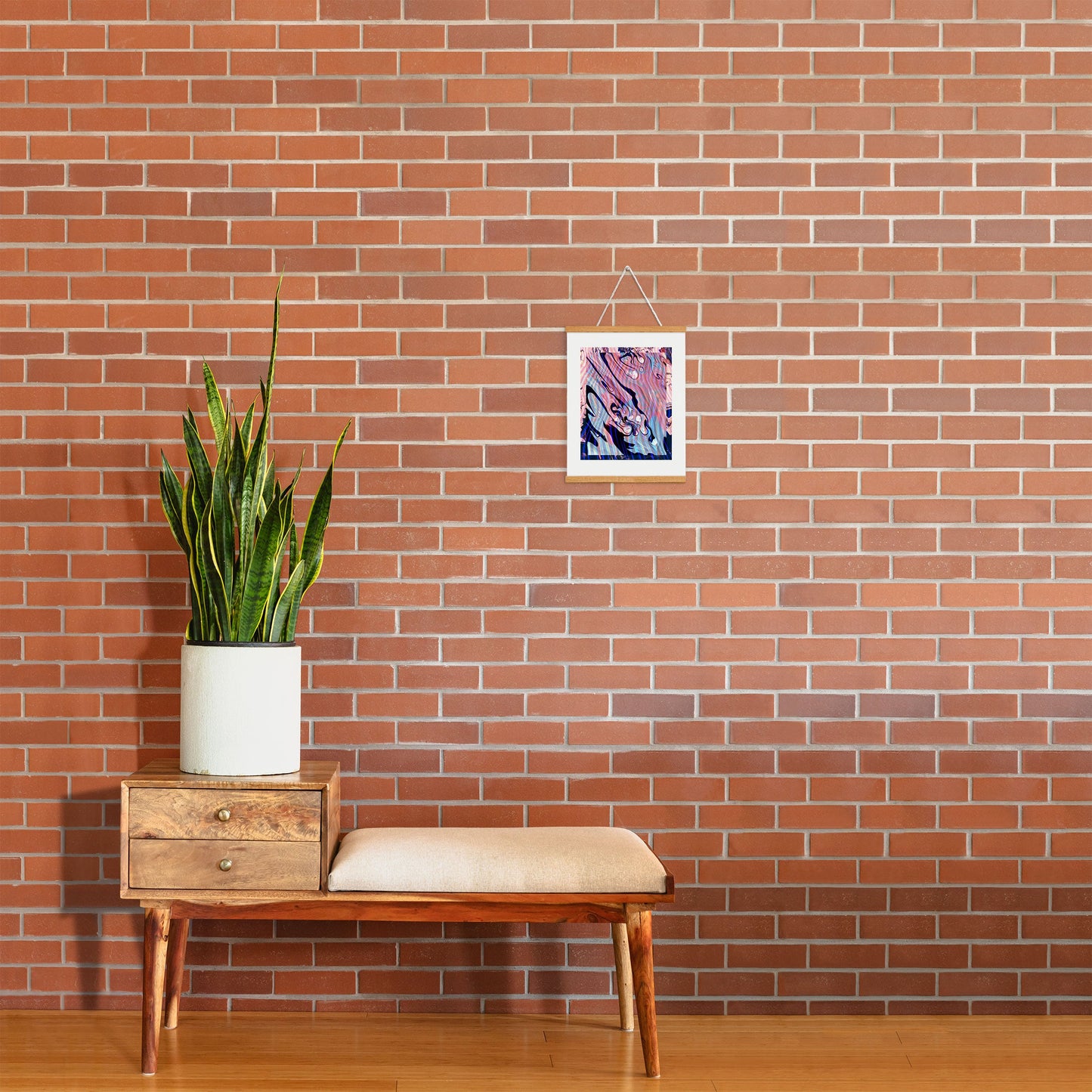 83 Oranges Focus Abstract Marble Texture Art Print