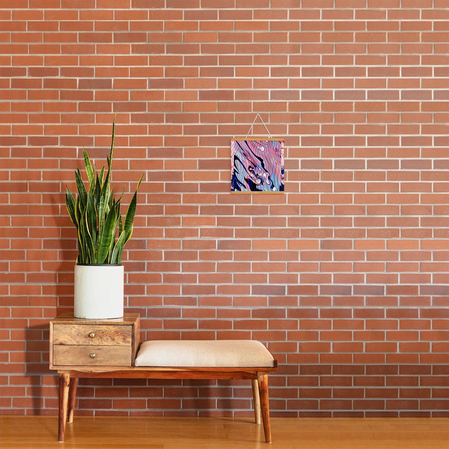 83 Oranges Focus Abstract Marble Texture Art Print