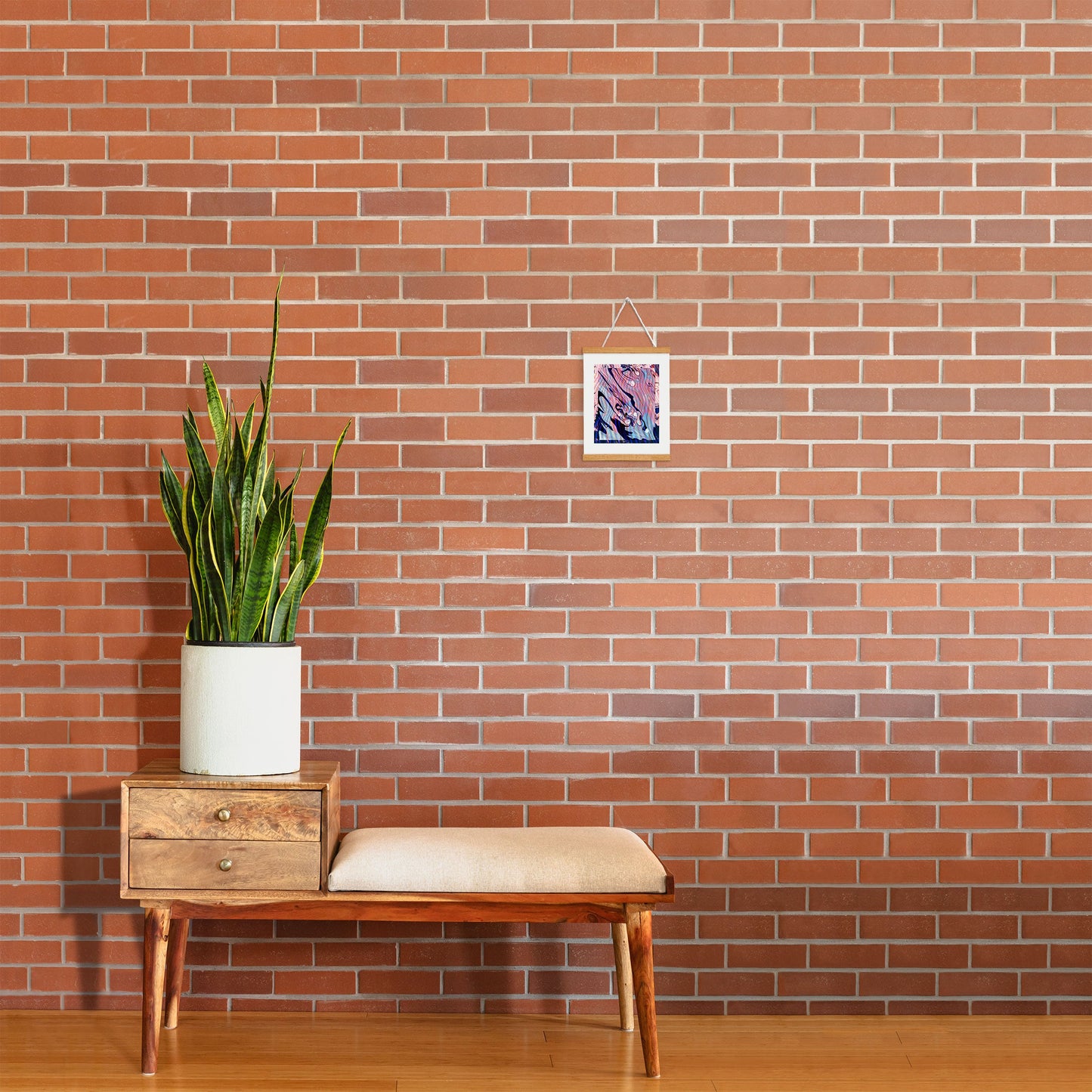 83 Oranges Focus Abstract Marble Texture Art Print