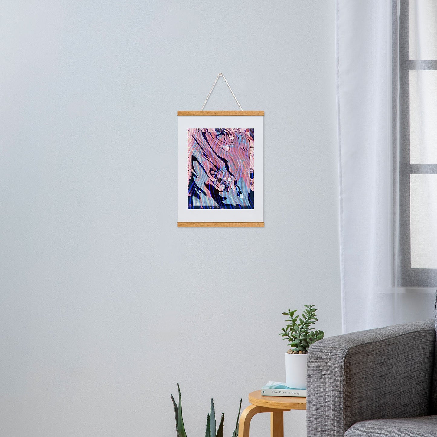 83 Oranges Focus Abstract Marble Texture Art Print