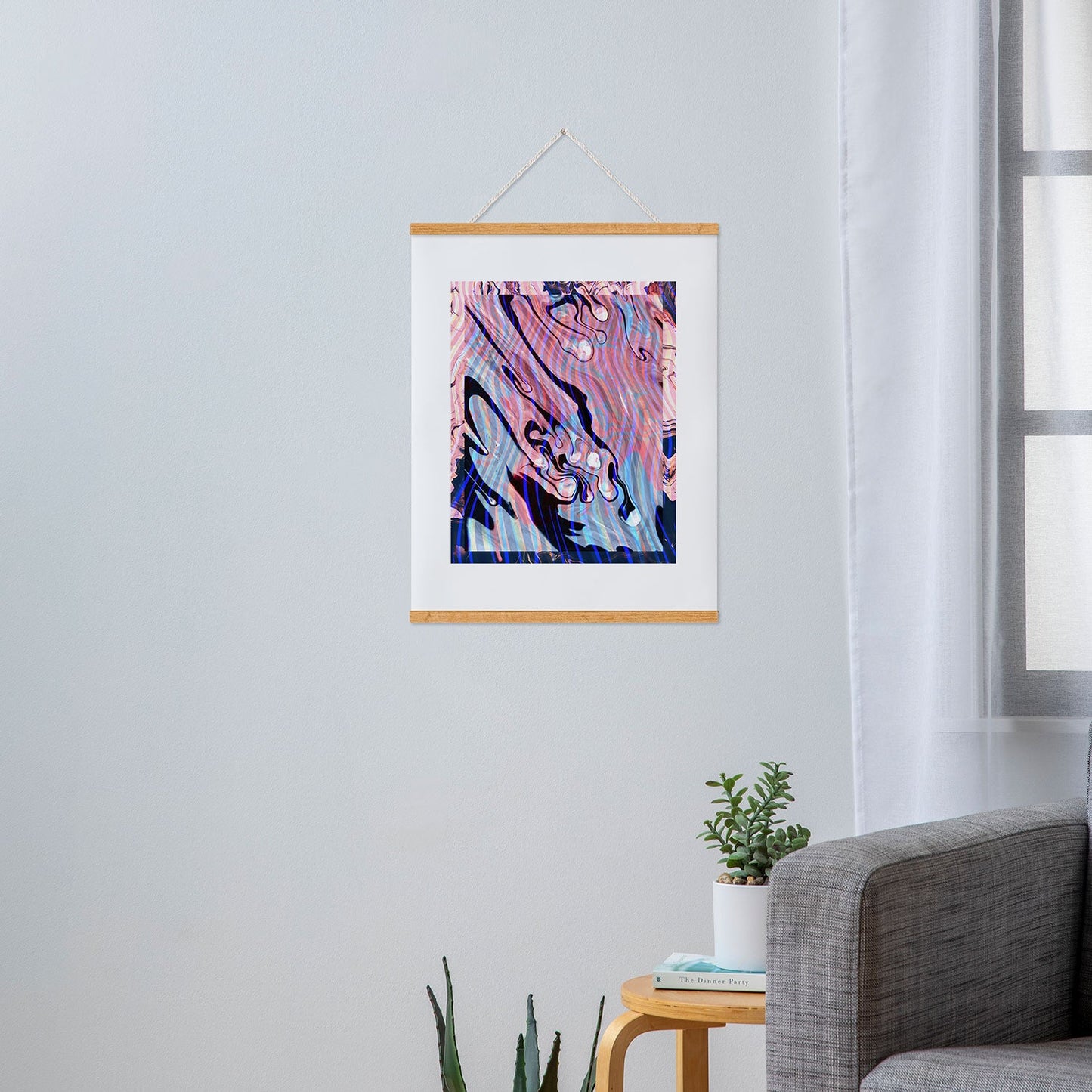 83 Oranges Focus Abstract Marble Texture Art Print